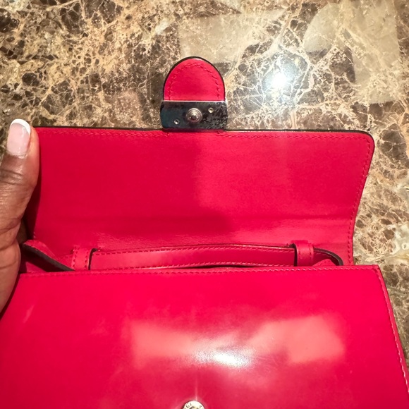 Gucci Red Leather wallet bag with trap - Picture 4 of 9